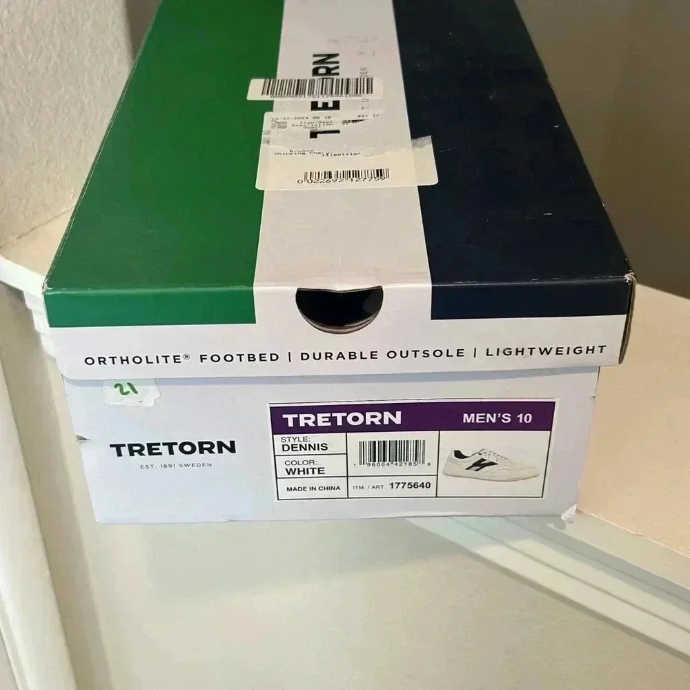 Tretorn DENNIS Men's White Sneakers US 9.5 - Picture 10 of 10